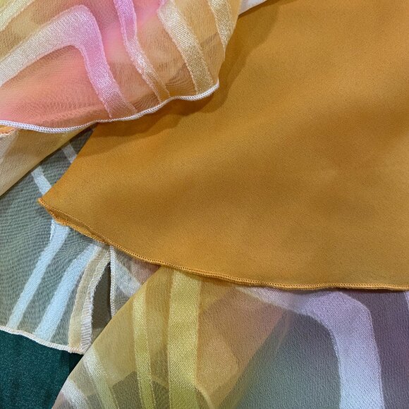 Pink and Gold Flare Dress - Picture 3 of 3